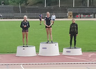 T15 300m pm-mitalistit: 1. Kaisa Äijälä, 2. Iida Verainen, 3. Alina Loikas (TuUL)